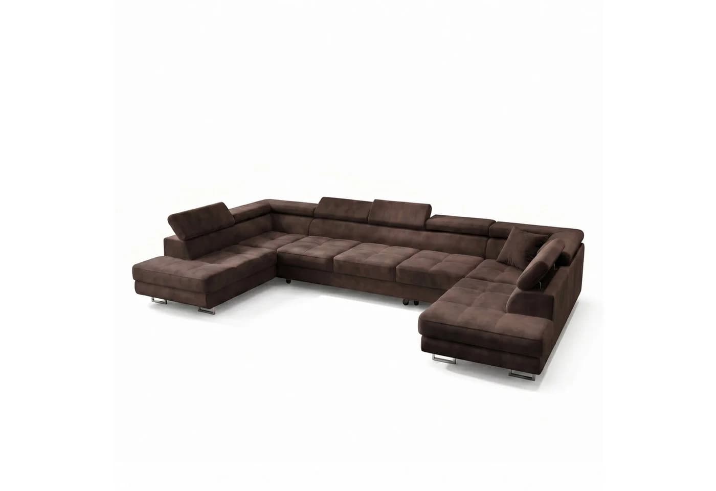 Muffo Ecksofa WILD Maxi U2 Braun mit Schlaffunktion und Bettkasten - Bild 5