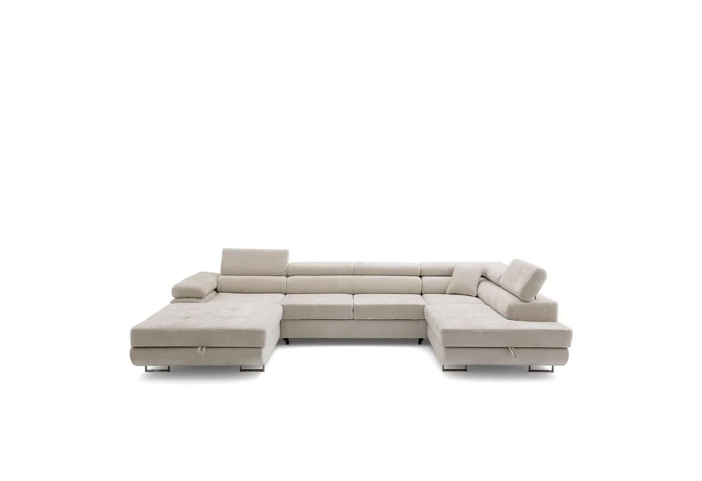 Muffo Ecksofa WILD U Beige U-Form mit Bettkästen - Bild 4