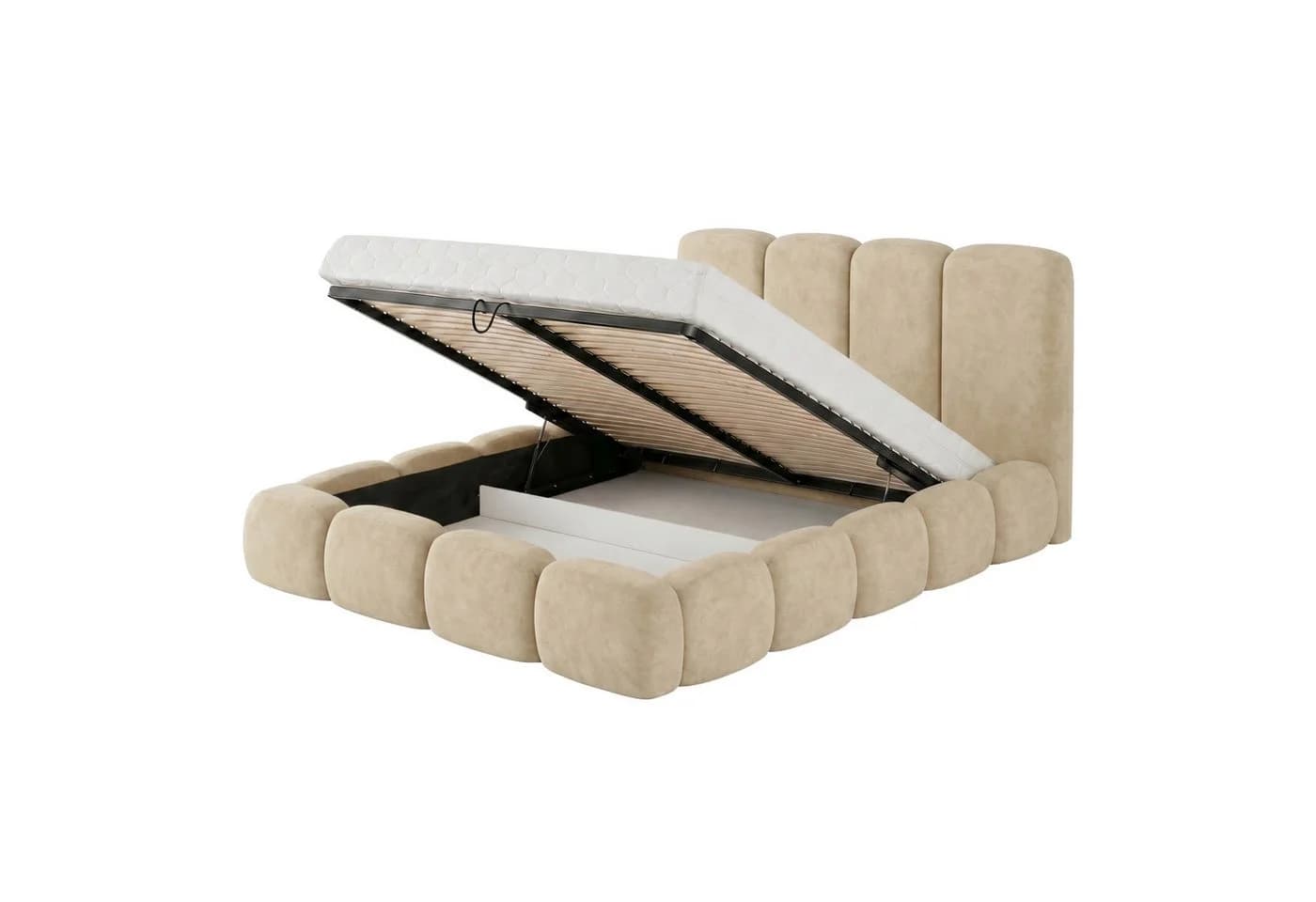 Muffo Polsterbett SUENO MAXI Beige mit Bettkasten - Bild 4