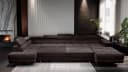Muffo Ecksofa WILD U MAXI Braun mit Bettkasten und Schlaffunktion Bild 3