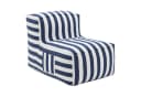 Muffo Outdoor Sitzsack SOFT mit Rückenlehne blau gestreift Bild 4