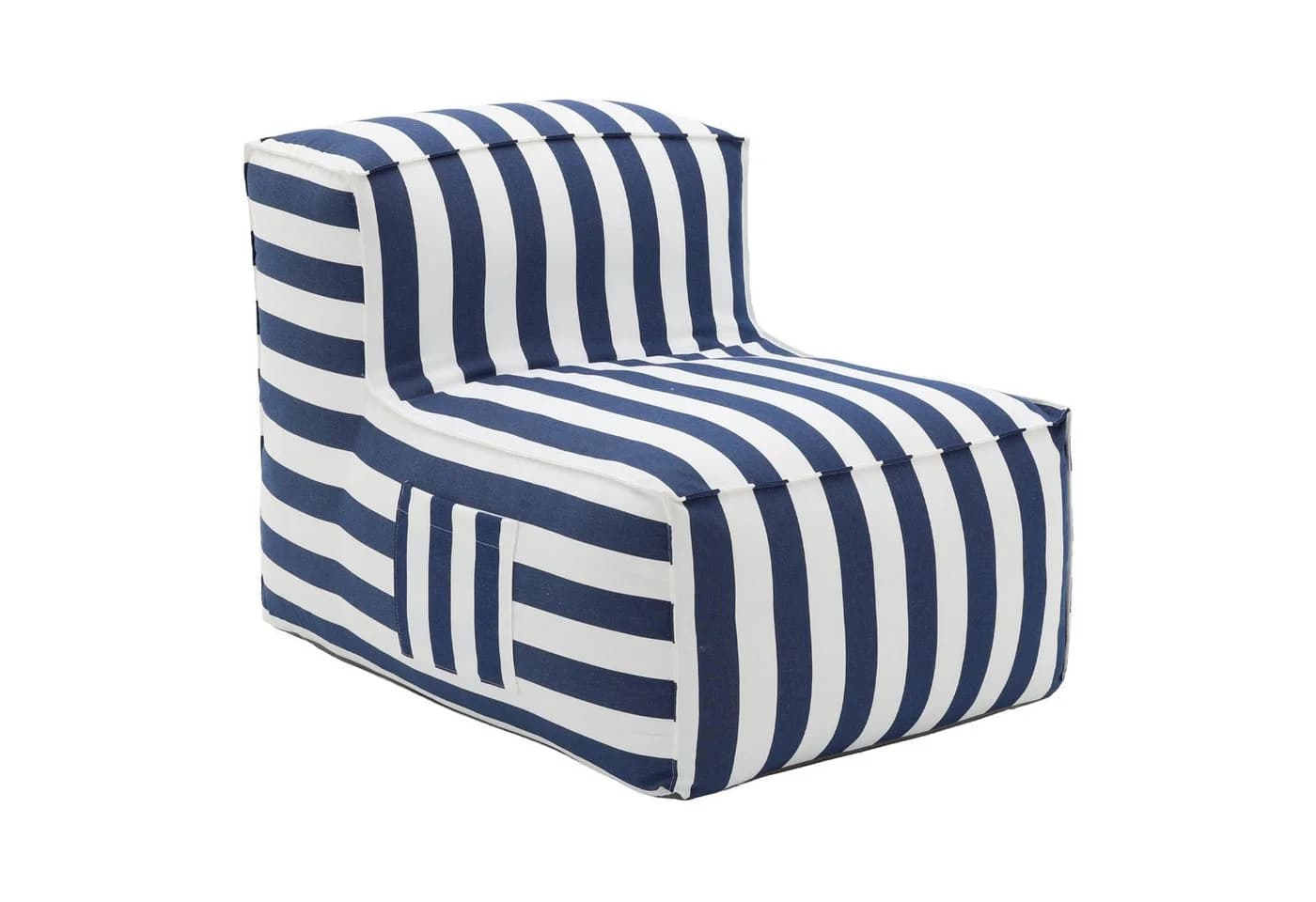 Muffo Outdoor Sitzsack SOFT mit Rückenlehne blau gestreift - Bild 4