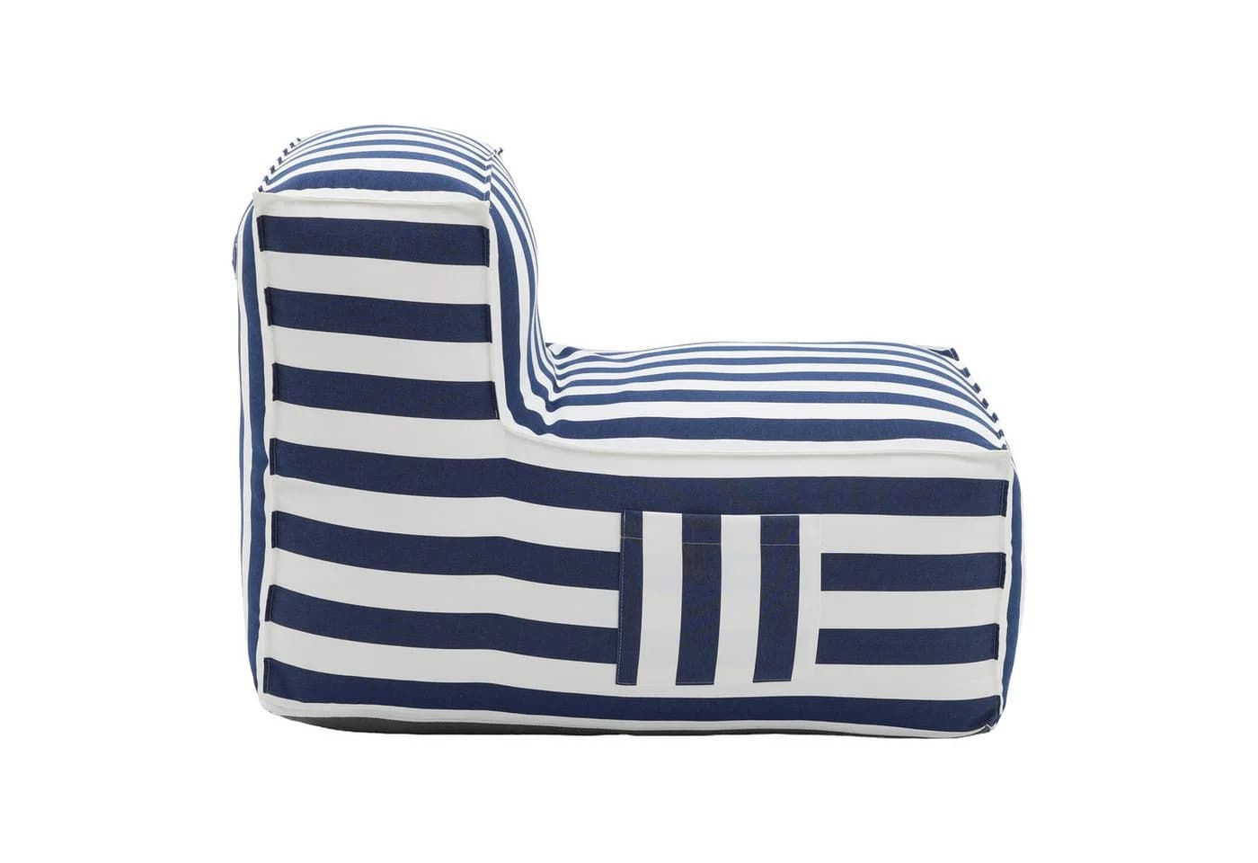Muffo Outdoor Sitzsack SOFT mit Rückenlehne blau gestreift - Bild 5