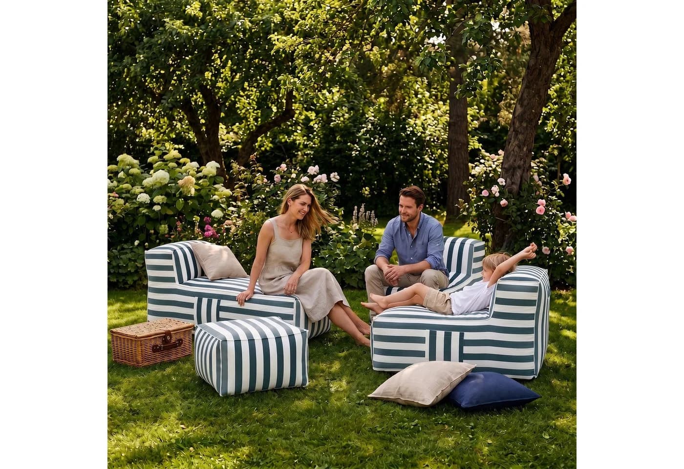 Muffo Gartenlounge-Set SOFT SET 3 Grün UV-beständig - Bild 3