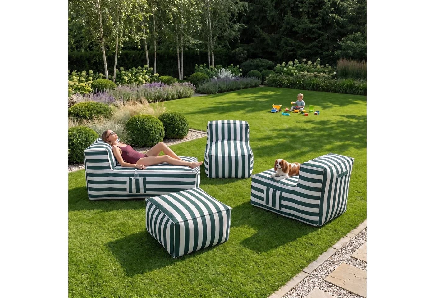 Muffo Gartenlounge-Set SOFT SET 3 Grün UV-beständig - Bild 4