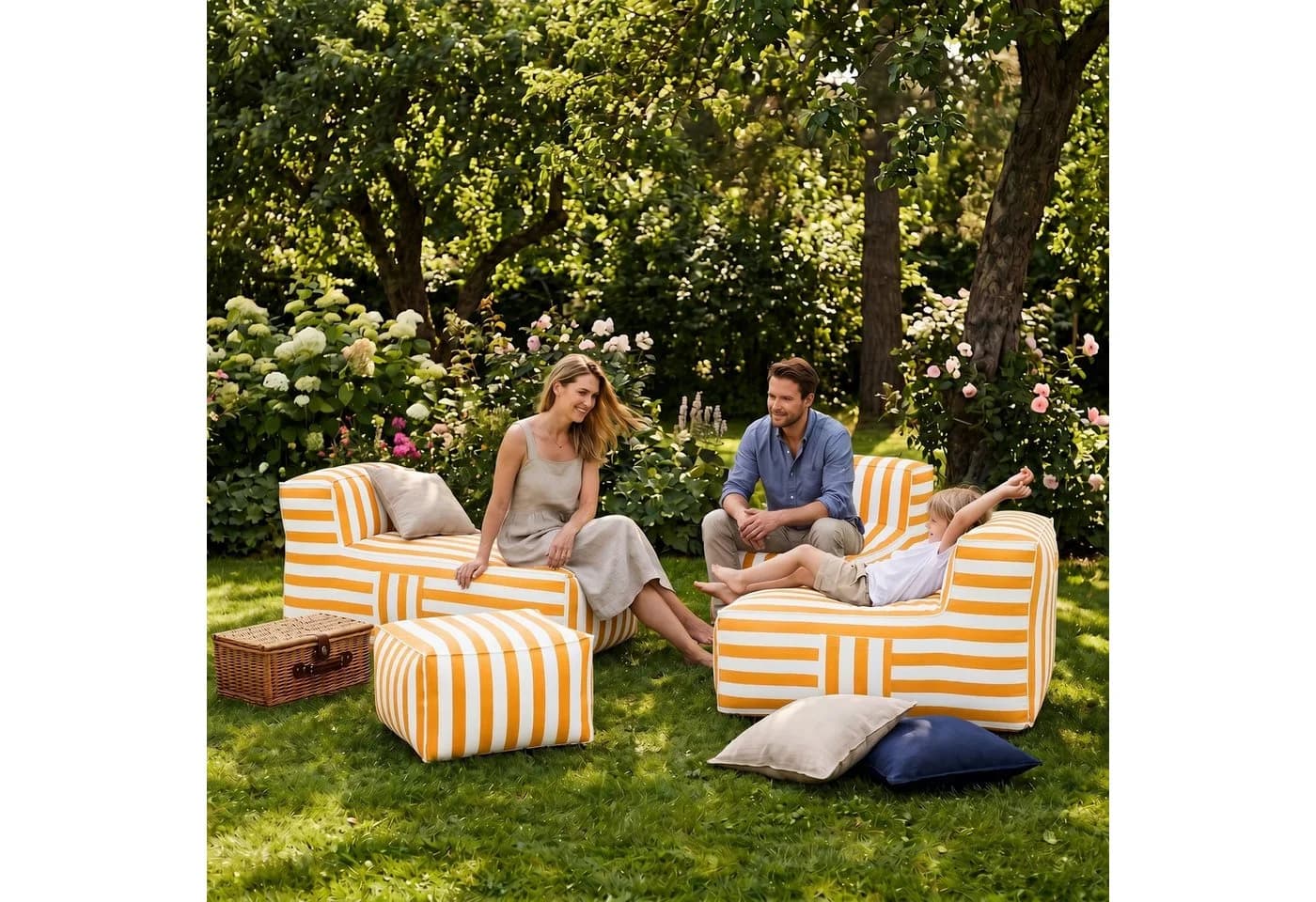 Muffo Gartenlounge-Set SOFT SET 3 Gelb Outdoor - Bild 3