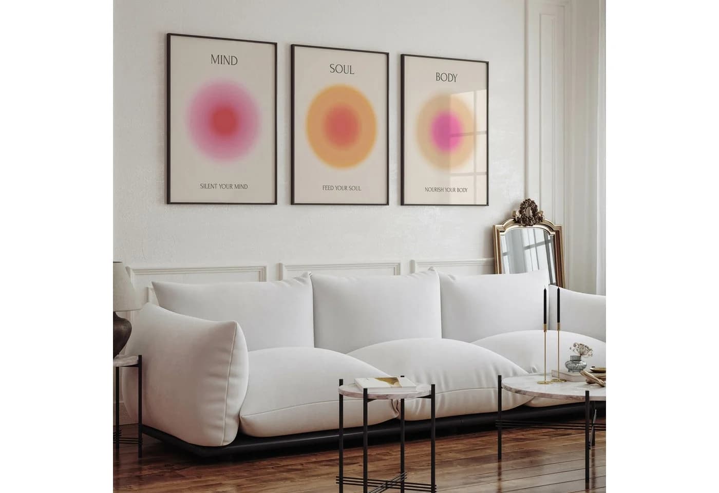 Muralo Poster Abstrakt 4er-Set Bunt Ohne Rahmen - Bild 5