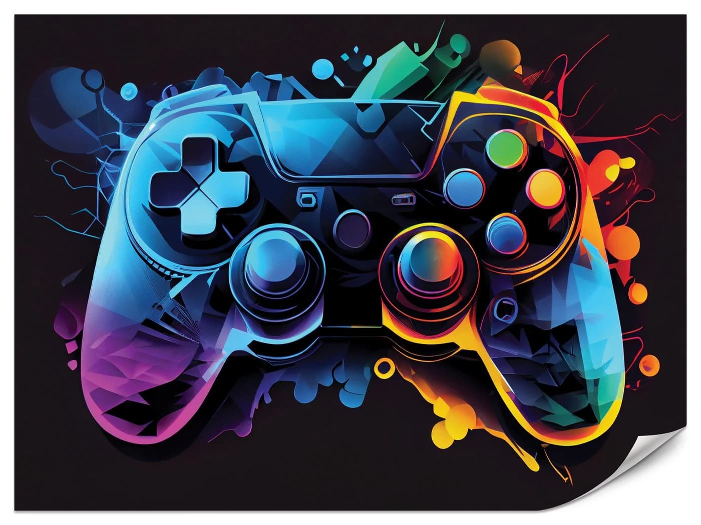 Muralo Vliestapete Gaming-Controller Neonfarben Glatt - Bild 2