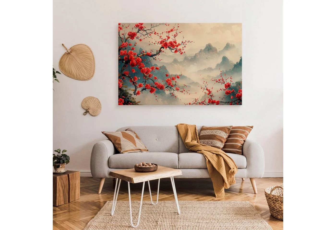 Muralo Leinwandbild Japanischer Baum Modern Grün 30x20 cm - Bild 3