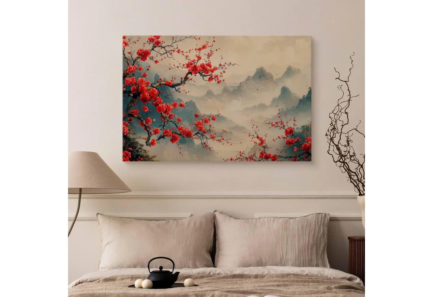 Muralo Leinwandbild Japanischer Baum Modern Grün 30x20 cm - Bild 4