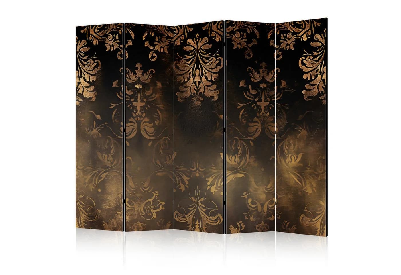 Muralo Paravent 5-teilig klappbar Barocke Glamour-Ornamente - Bild 2