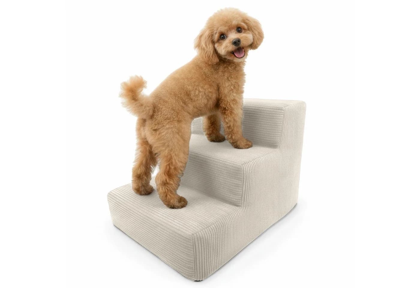 Muralo Haustiertreppe 3 Stufen Beige Cord Bezug - Bild 2