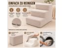 Muralo Haustiertreppe 3 Stufen Beige Cord Bezug Bild 4