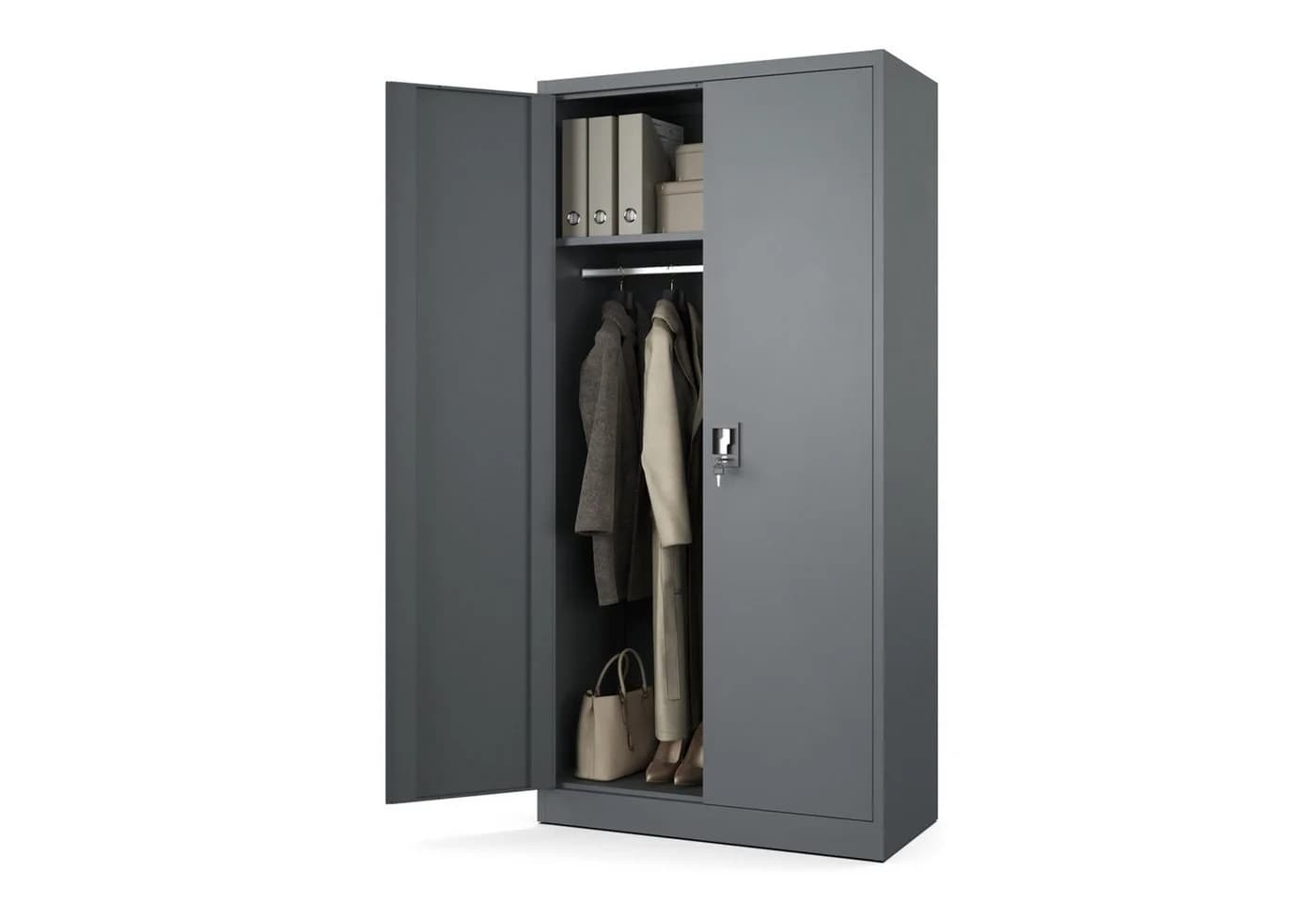 Muralo Aktenschrank Metallschrank Anthrazit mit Dreipunktschloss - Bild 2