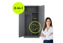 Muralo Aktenschrank Metallschrank Anthrazit mit Dreipunktschloss Bild 3
