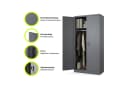 Muralo Aktenschrank Metallschrank Anthrazit mit Dreipunktschloss Bild 4