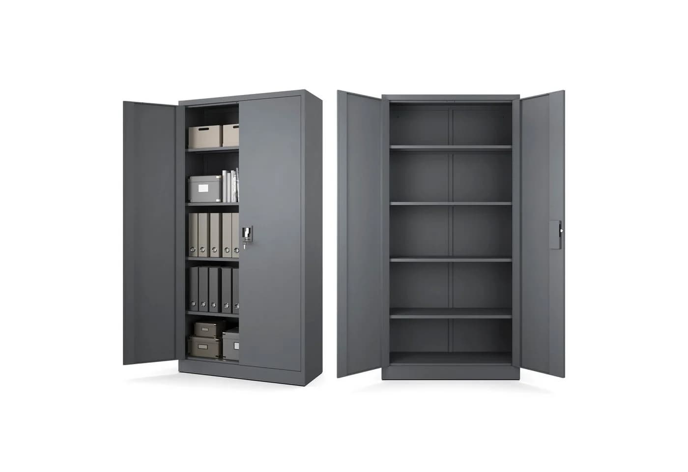 Muralo Aktenschrank Metallschrank Anthrazit mit Schloss