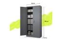 Muralo Aktenschrank Metallschrank Anthrazit mit Schloss Bild 3