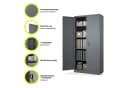 Muralo Aktenschrank Metallschrank Anthrazit mit Schloss Bild 4