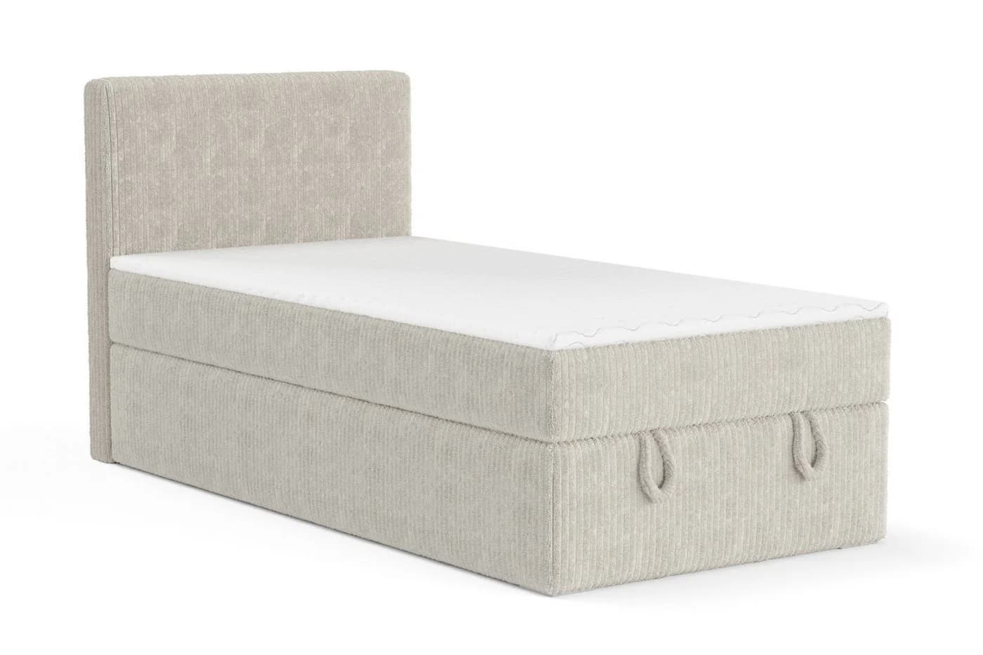 DENIS MINI Boxspringbett Cord Polsterbett Beige Anthrazit - Bild 2