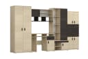 NICO Wohnwand 350 cm mit Schreibtisch Esche Eiche Canterbury Bild 3
