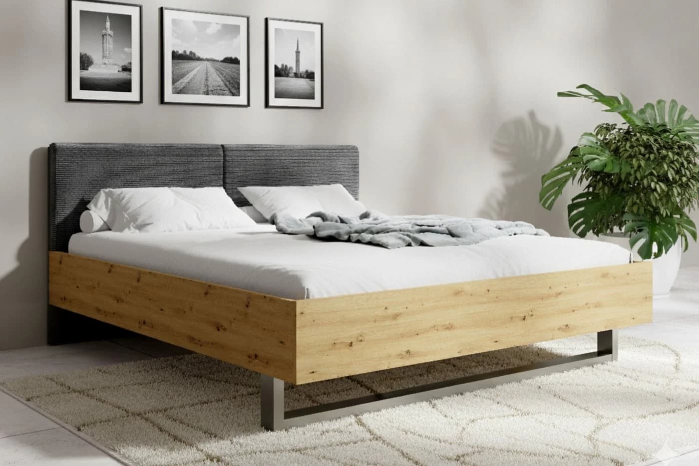 Deine Möbel 24 Schlafzimmer-Set RON A 5-tlg. Artisan Eiche / Graphit - Bild 3