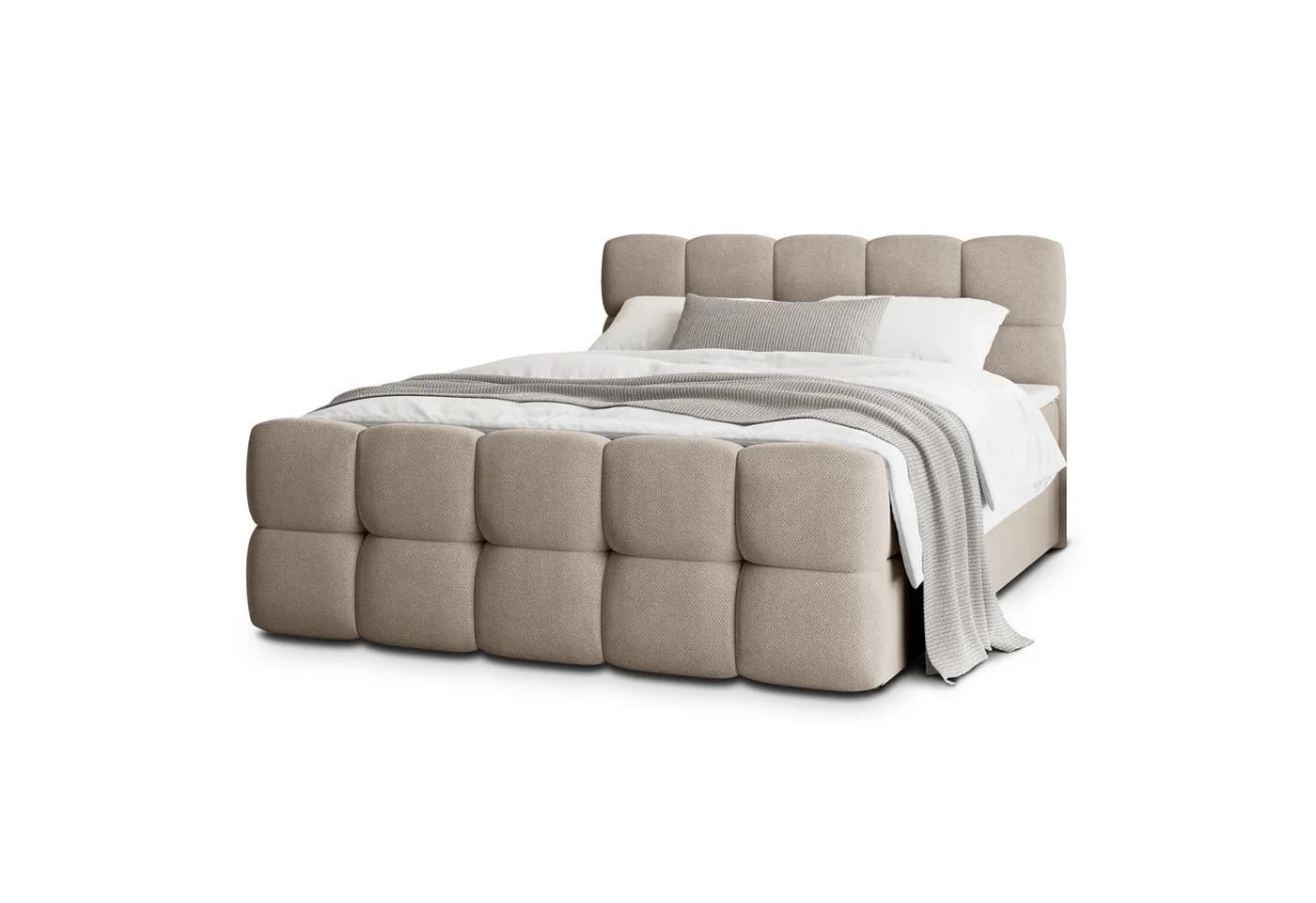 Masseno Boxbett BRUME Beige mit Bonell-Matratze und Topper - Bild 3