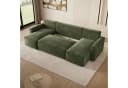 Masseno Ecksofa ASPRA U-Form mit Schlaffunktion und Bettkasten Grün Bild 3