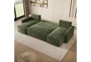 Masseno Ecksofa ASPRA U-Form mit Schlaffunktion und Bettkasten Grün Bild 4