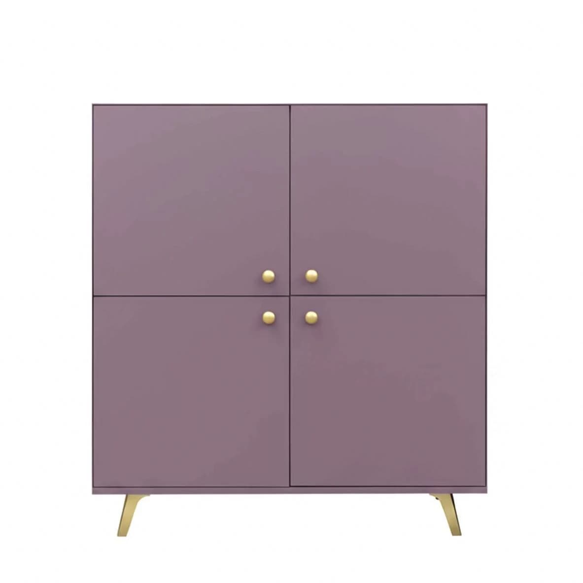 Kommode GALIO 140x86x41 cm mit Schubladen und Türen Violett