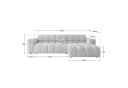 Masseno Ecksofa SETIA L-Form Braun Strukturstoff Bild 3