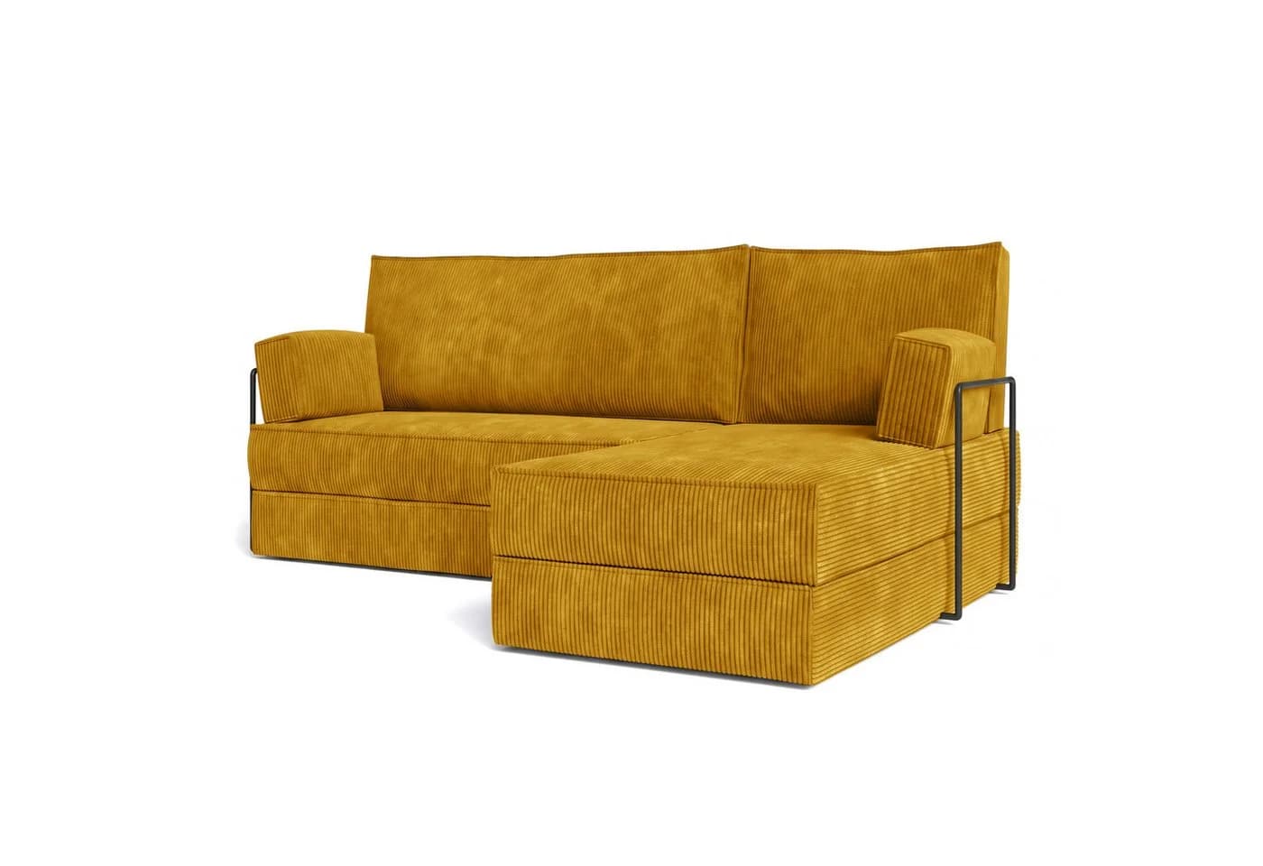 Masseno Ecksofa NOTIA mit Schlaffunktion Gelb - Bild 2