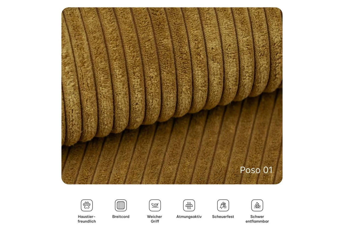 Masseno Ecksofa NOTIA mit Schlaffunktion Gelb - Bild 5