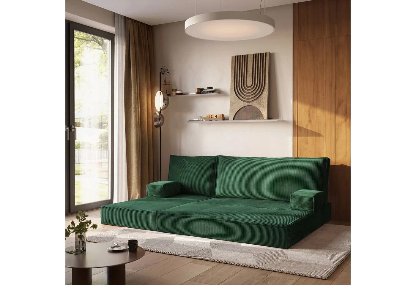 Masseno Ecksofa NOTIA Grün mit Schlaffunktion - Bild 3