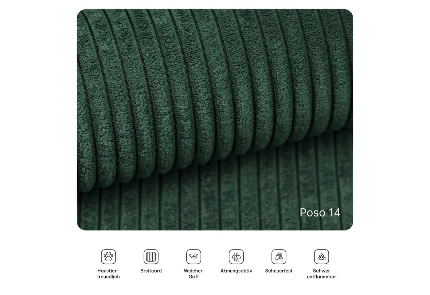 Masseno Ecksofa NOTIA Grün mit Schlaffunktion - Bild 5