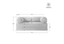 ALVIO Schlafsofa mit Schlaffunktion, Vollschaum & Metallgestell Bild 3