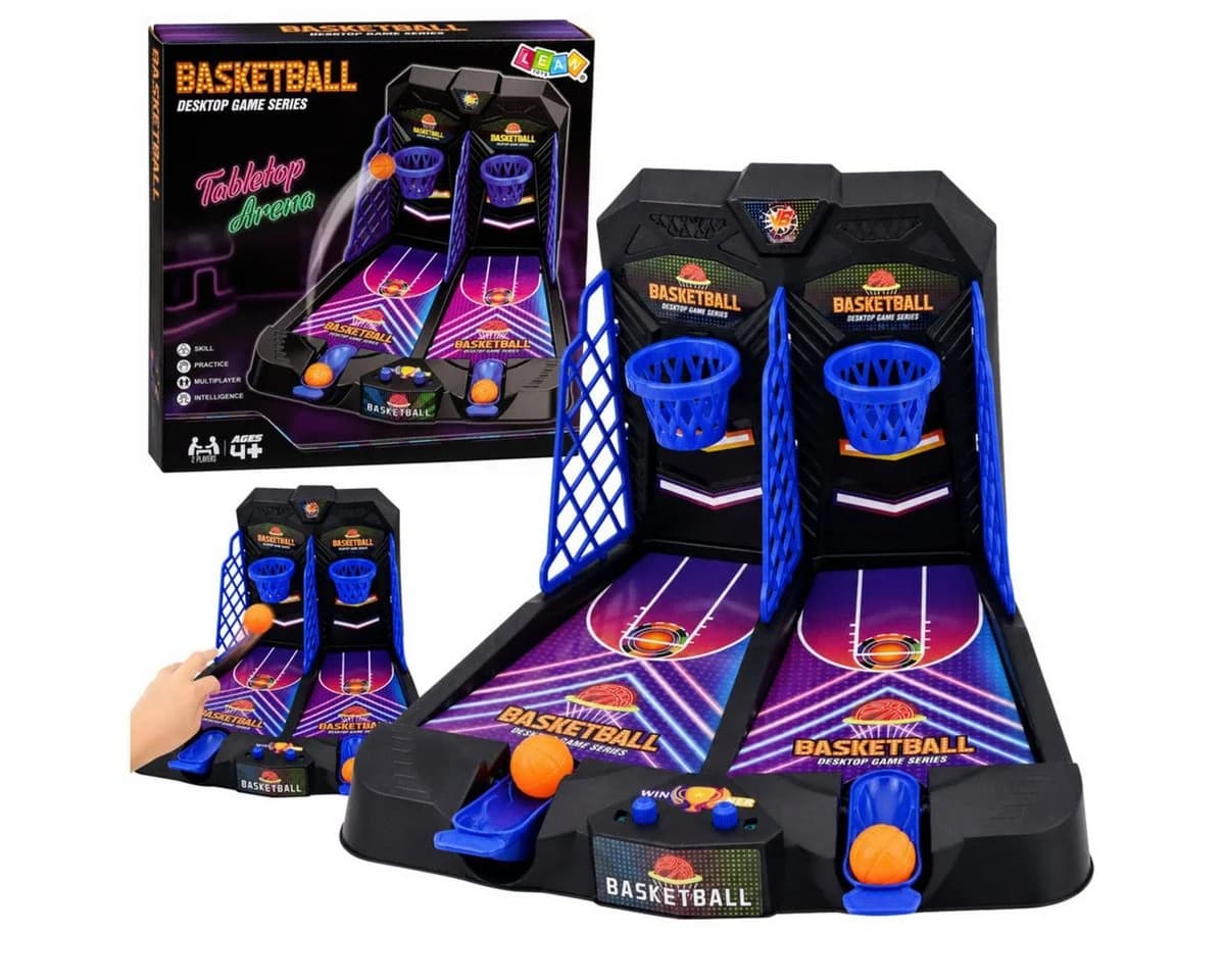 Wisam Mini-Tischbasketball Retro Neon Design für 2 Spieler