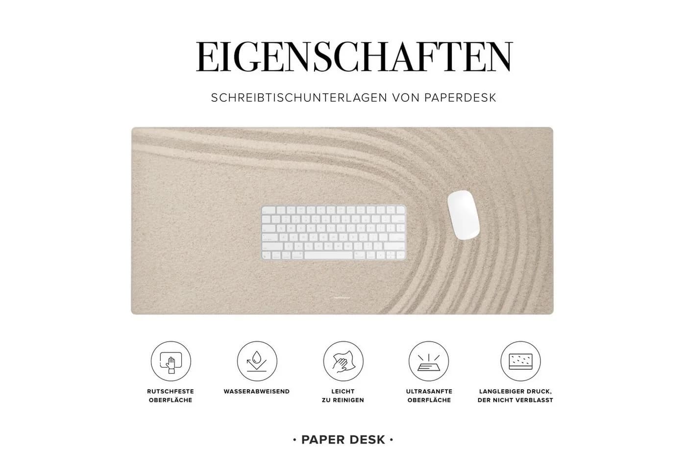 PAPER DESK Schreibtischunterlage XXL Beige 90x40cm