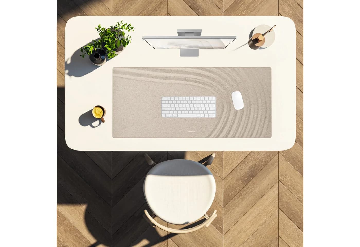 PAPER DESK Schreibtischunterlage XXL Beige 90x40cm - Bild 3