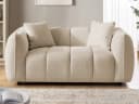 S-Style Möbel Sofa 2-Sitzer Nubira Beige Bubble-Optik Strukturstoff Bild 1