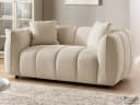 S-Style Möbel Sofa 2-Sitzer Nubira Beige Bubble-Optik Strukturstoff Bild 2