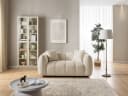 S-Style Möbel Sofa 2-Sitzer Nubira Beige Bubble-Optik Strukturstoff Bild 5