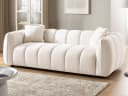 S-Style Möbel Polstergarnitur Nubira Beige Bubble-Optik Bild 1