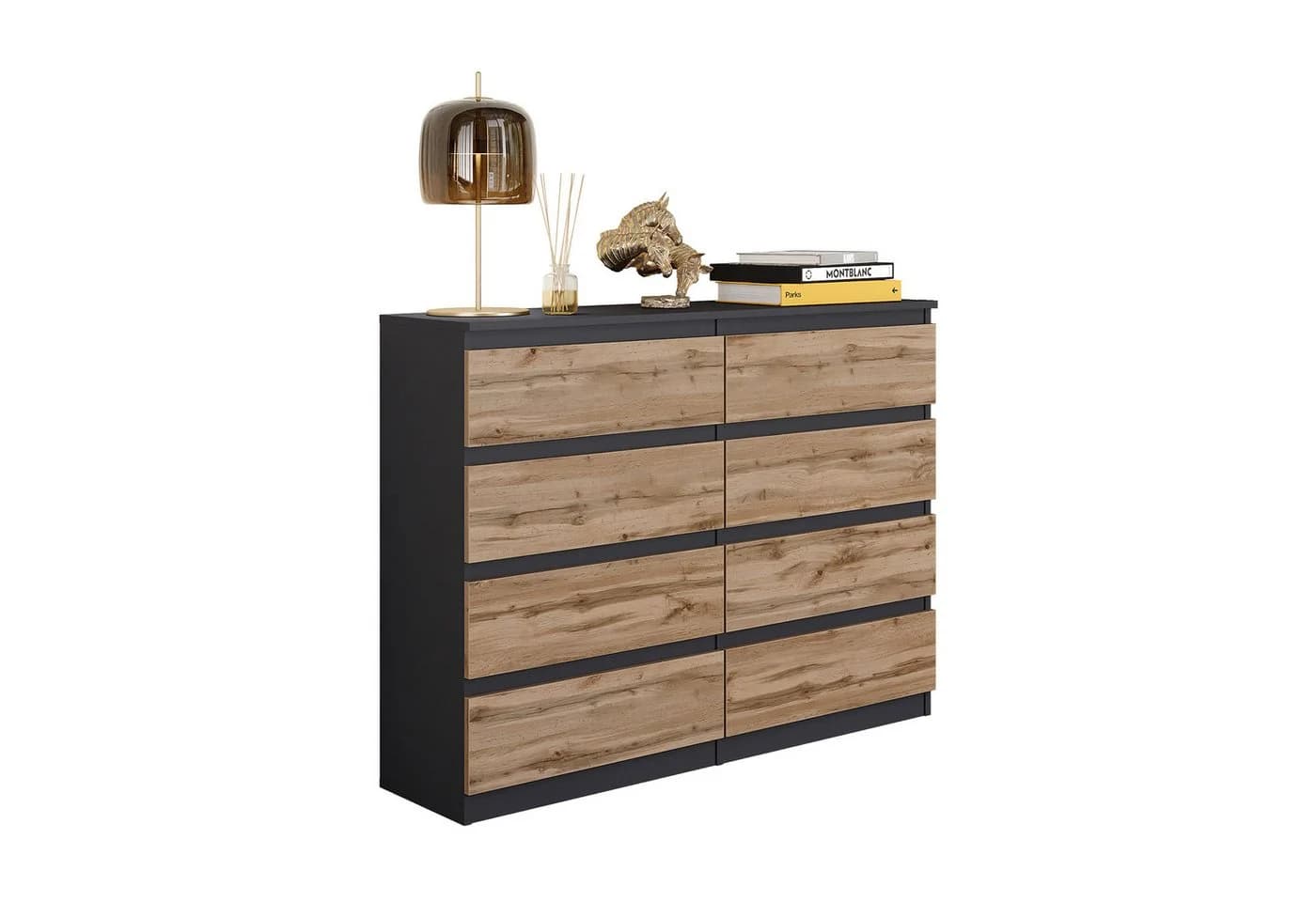 Furnica Kommode Anthrazit 120 cm mit 8 Schubladen - Bild 2