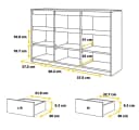 Furnica Kommode Anthrazit 120 cm mit 3 Schubladen und 3 Türen Bild 5