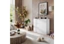 Furnica Kommode Weiß Matt mit 3 Schubladen und Tür Bild 1