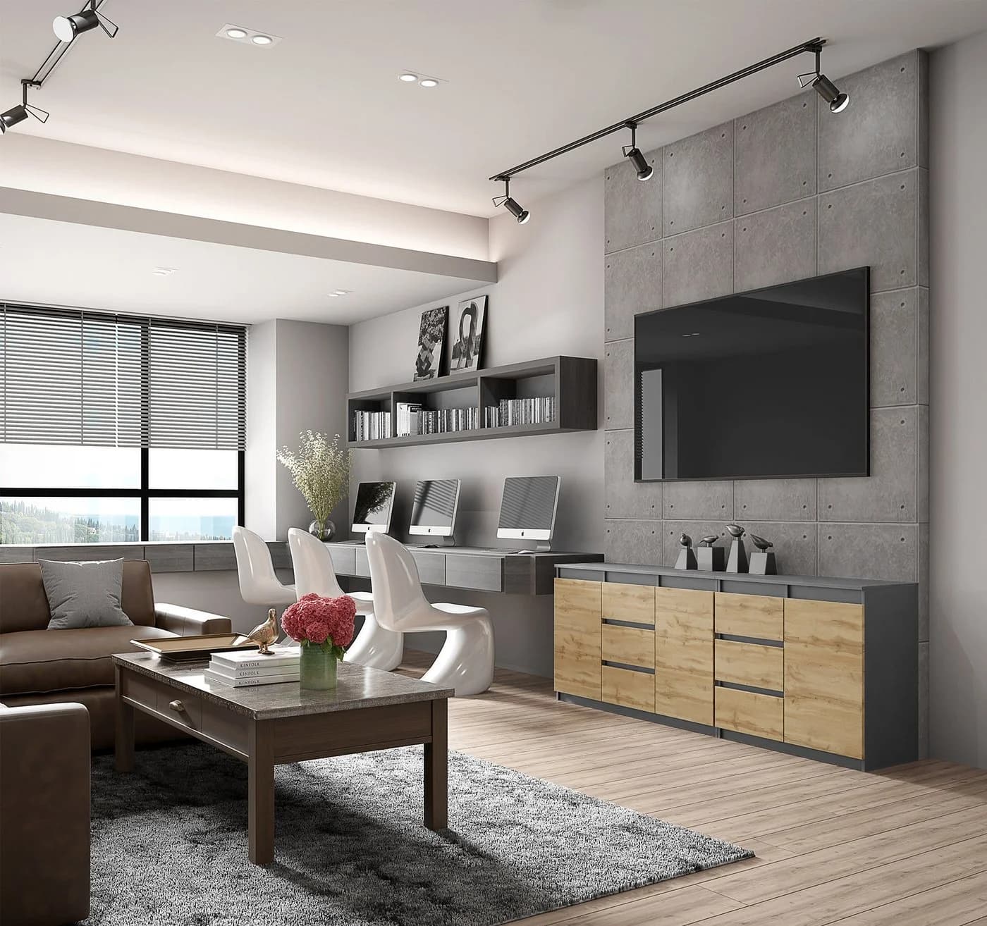 Furnica Kommode Anthrazit 200 cm mit 6 Schubladen und 3 Türen - Bild 3