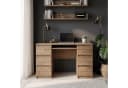 Furnica Schreibtisch CUBA 130cm mit 6 Schubladen und Tastaturablage Wotan Eiche Bild 1