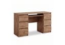 Furnica Schreibtisch CUBA 130cm mit 6 Schubladen und Tastaturablage Wotan Eiche Bild 2