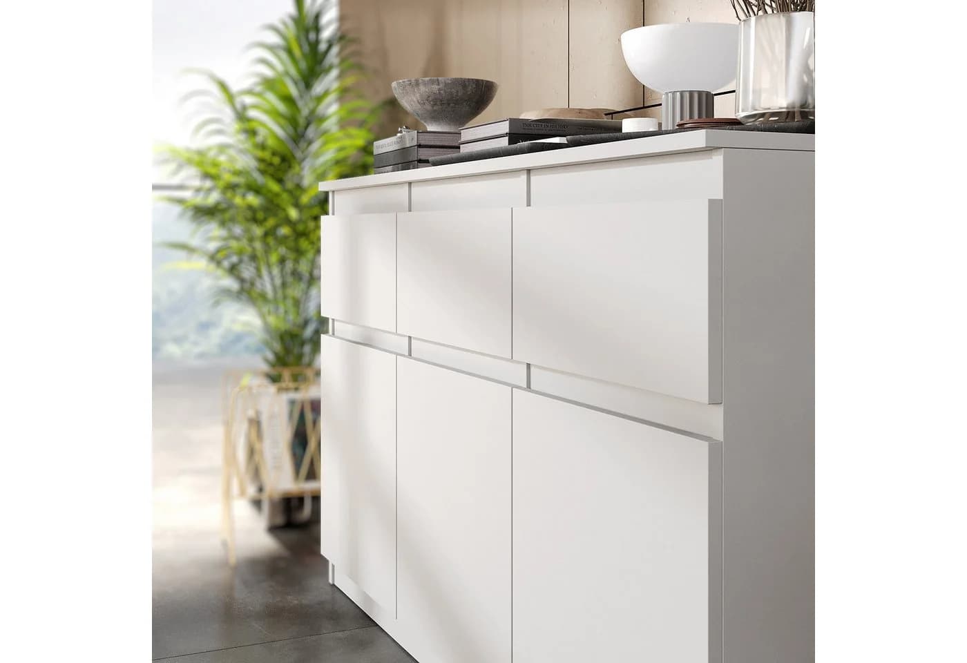 Furnica Kommode NOAH 120cm Weiß Matt - Bild 5